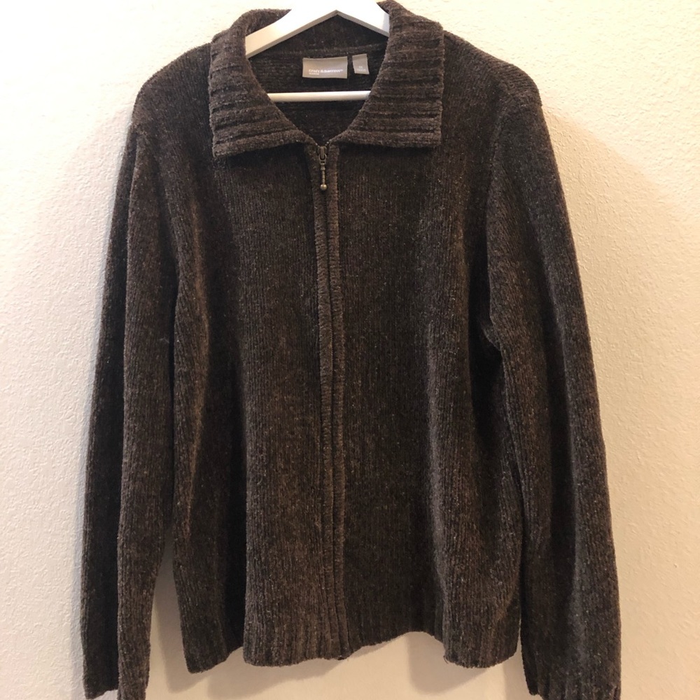 Croft&Barrow woman 1X brown sweater